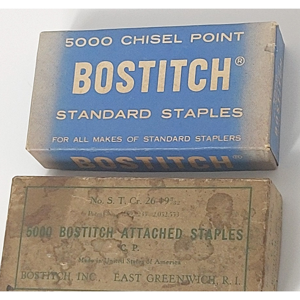 Vintage Bostitch Attached and Chisels Staples OPEN BOXES READ